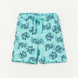 Fame Forever by Lifestyle Kids Sky Blue Printed Regular Fit Shorts-image-36