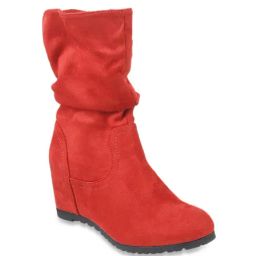 Metro Red Wedge Booties-image-4