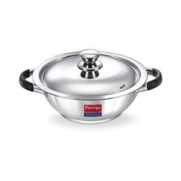 Prestige Platina Silver Stainless Steel 260 mm Kadai with Lid (2000 ml) - Set of 1-image-27