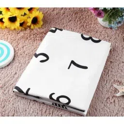 Elementary White Cotton Kids Milestone Bed Sheet - Set of 1-image-2