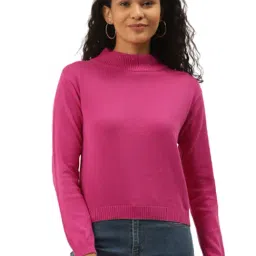 Style Quotient Pink Full Sleeves Sweater-15