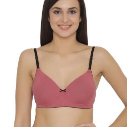 Clovia Pink Cotton T-Shirt Bra-picture-25