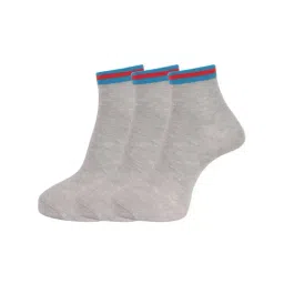 Dollar Light Grey Ankle Length Socks (Pack of 3)-image-59