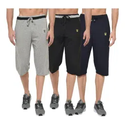 Vimal Jonney Multicolor Regular Fit Capris - Pack of 3-image-90