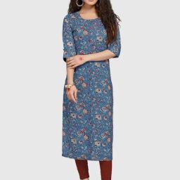 Rajnandini Blue Printed Straight Kurta-picture-19