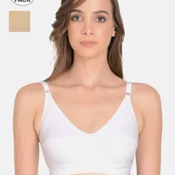 mod & shy White & Beige Full Coverage Bra - Pack Of 2-picture-1