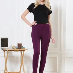 Van Heusen Purple Mid Rise Treggings-image-48