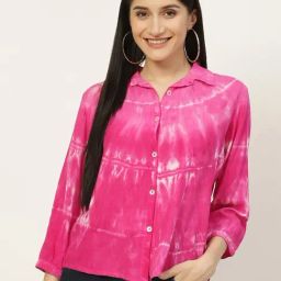Maaesa Pink Tie & Dye Shirt-image-11