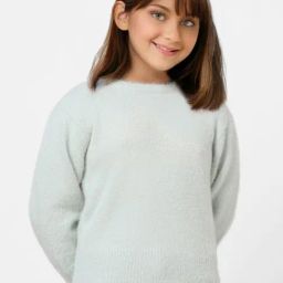 KIDS ONLY Electric Blue Cotton Regular Fit Full Sleeves Sweater-image-95