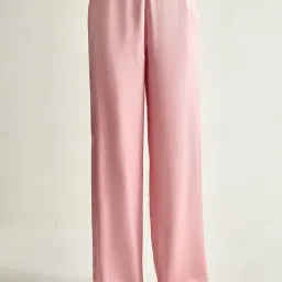 Cover Story Pink High Rise Regular Fit Trousers-image-71