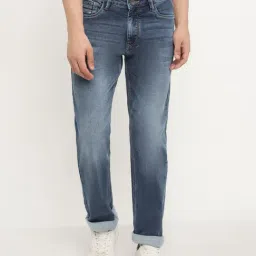 Octave Blue Cotton Regular Fit Jeans-image-70