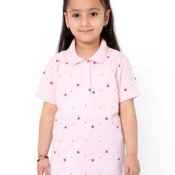 Bodycare Kids Light Pink Printed Polo T-Shirt-picture-25