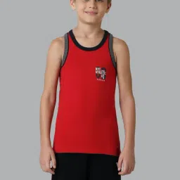 Van Heusen Regular Fit Quick Dry Contrast Trim Vest - Turkey Red-image-57