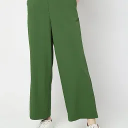 Vero Moda Dark Olive Straight Fit Trousers-picture-8