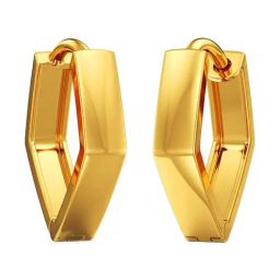 Joyalukkas 22k (916) GeoFrame Gold Earrings For Women-image-41