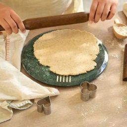 Ellementry Verde Green & Brown Marble 25.5 cm Chakla & Belan with Stand-40