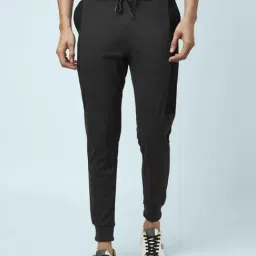 People by Pantaloons Charcoal Melange Slim Fit Texture Joggers-image-54
