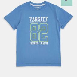 Pantaloons Junior Blue & Green Cotton Printed T-Shirts-picture-4
