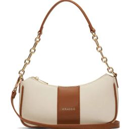 Miraggio Bella Ivory & Tan Small Shoulder Handbag-16