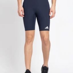 adidas ADIZERO Dark Blue Fitted Printed Sports Tights-image-35