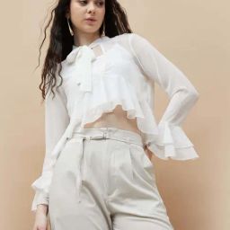 Ginger By Lifestyle Off White Regular Fit Top-picture-42