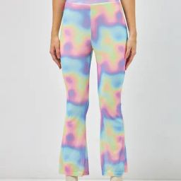 Bewakoof Multicolored Printed Bootcut Pants-image-69