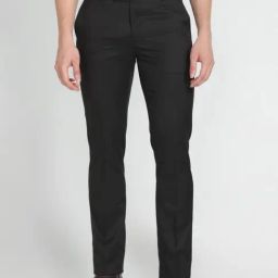 Arrow Black Regular Fit Trousers-image-67