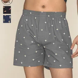XYXX Multicolored Cotton Relaxed Fit Printed Boxers - Pack Of 3-image-92