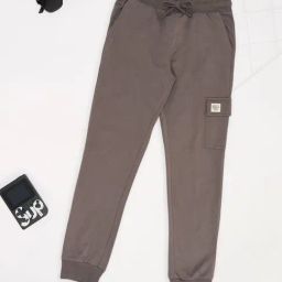 Pantaloons Junior Granite Gray Charcoal Joggers-image-41