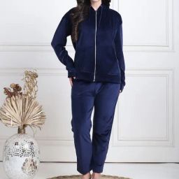 TAG 7 Navy Velvet Relaxed Fit Lounge Wear-picture-46