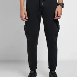 Street 808 By Pantaloons Black Cotton Regular Fit Joggers-picture-46