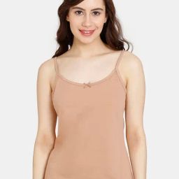 Rosaline by Zivame Dusty Beige Full Coverage Camisole-image-13