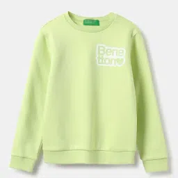 United Colors of Benetton Kids Green Printed Full Sleeves Sweatshirt-picture-44