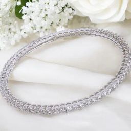 Taraash 925 Sterling Silver Solitaire Bangle-15
