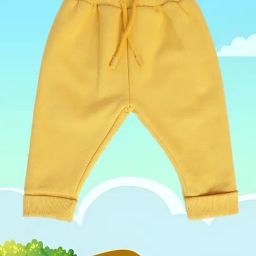 MINIKLUB Kids Yellow Solid Joggers-image-83