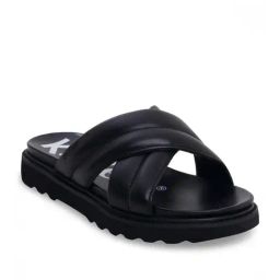 Kickers Women's NEALINE-IN Black Cross Strap Sandals-image-12