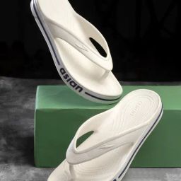 Asian Men SAFARI-04 White Flip Flops-image-22