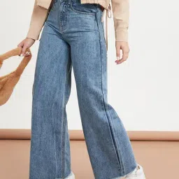 Styli Blue Blended High Rise Jeans-image-65