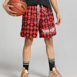 Puma The Joker Pack Red Regular Fit Printed Sports Shorts-image-29