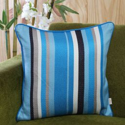 MASPAR Blue Single Patterned 16" X 16" Square Cushion Cover-19