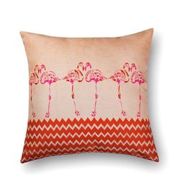 SEJ by Nisha Gupta Red & Orange Set of 3 Printed 16" x 16" Square Cushion Covers image 5