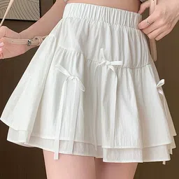 LULU & SKY Women Self Design A-Line mini Skirts-image-47