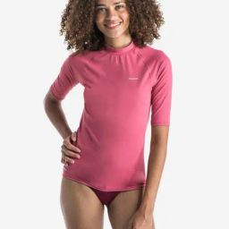 Olaian by Decathlon Pink Plain Surfing Top-image-34