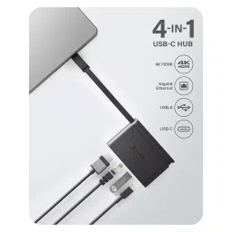 ALOGIC 4 in 1 USB-C HUB Black 100 W USB Type C 5 Gbps, UCTDHDES image 3