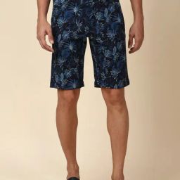 Allen Solly Navy Slim Fit Printed Shorts-image-73