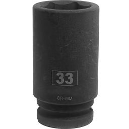 RS PRO 33mm 19.05 mm (3/4 Inch) Drive Deep Impact Socket Hexagon, 1370932-12