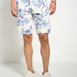 7 Alt by Pantaloons Men Floral Printed Slim Fit Cotton Shorts-image-100
