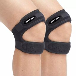 Chevalier Knee Strap Support Band for Pain Relief, Black, Pack of 2-41