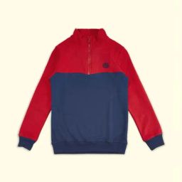 Pantaloons Junior Navy & Red Cotton Color Block Full Sleeves Sweatshirt-25