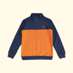 Pantaloons Junior Navy & Orange Cotton Color Block Full Sleeves Sweatshirt-22